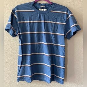 Abercrombie & Fitch Striped Blue Short Sleeve Shirt | Size XS | Blue | Used
